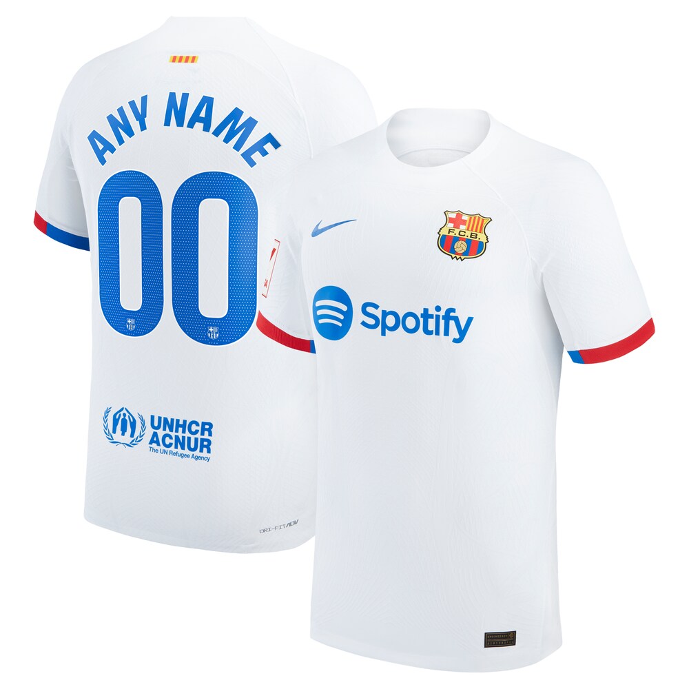  Barcelona Nike 2023/24 Away Custom Jersey - White