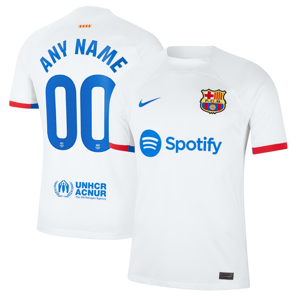  Barcelona Nike 2023/24 Away Custom Replica Jersey - White
