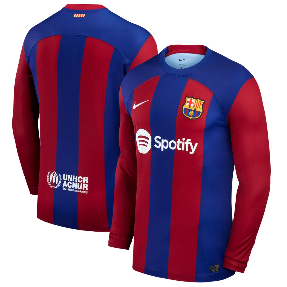  Barcelona Nike 2023/24 Home Stadium Replica Long Sleeve Jersey - Royal