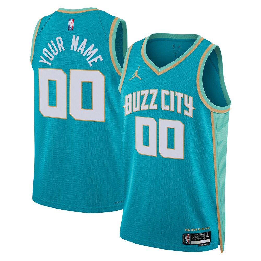  Charlotte Hornets Jordan Brand Unisex 2023/24 Custom Swingman Jersey - Teal - City Edition
