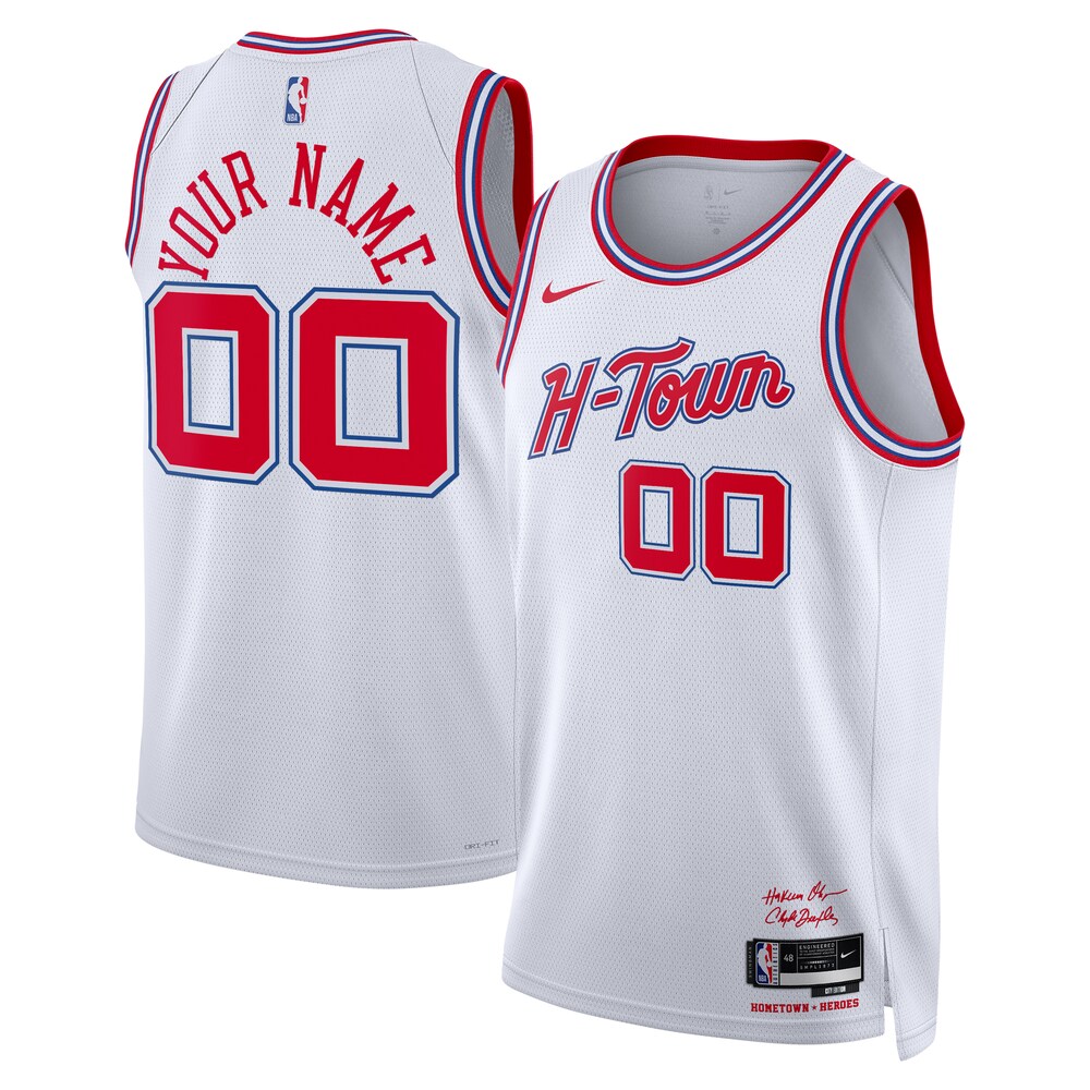  Houston Rockets Nike Unisex 2023/24 Custom Swingman Jersey - White - City Edition