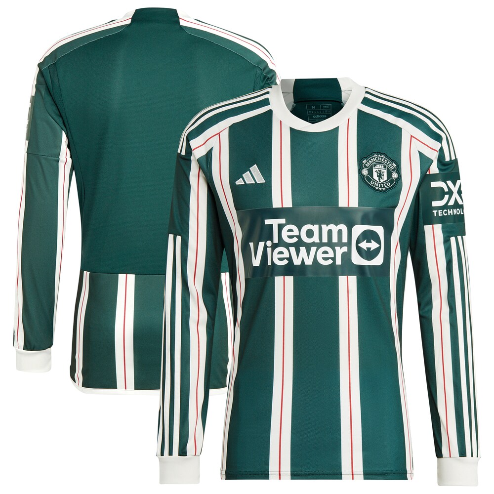  Manchester United 2023/24 Away Long Sleeve Replica Jersey - Green