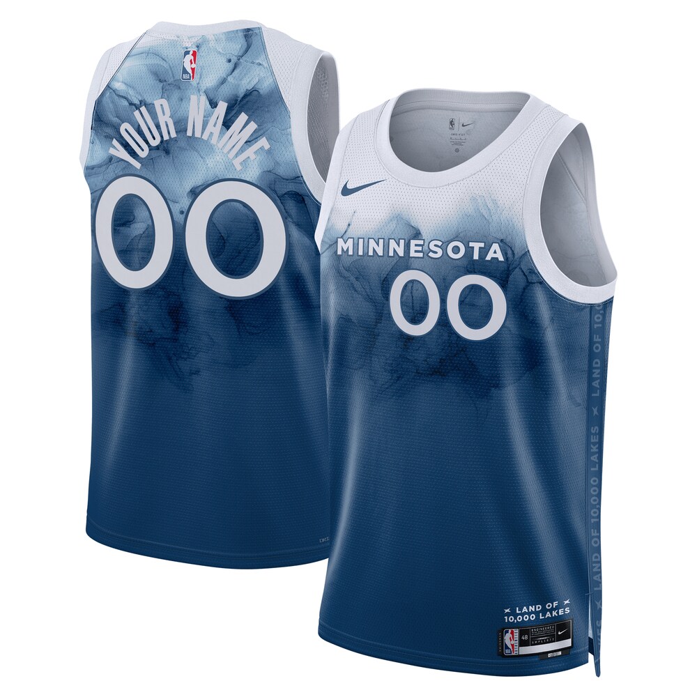  Minnesota Timberwolves Nike Unisex 2023/24 Custom Swingman Jersey - Blue - City Edition