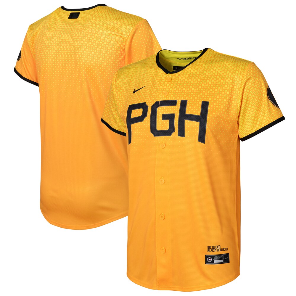  Pittsburgh Pirates Nike Preschool 2023 City Connect Replica Jersey - Gold