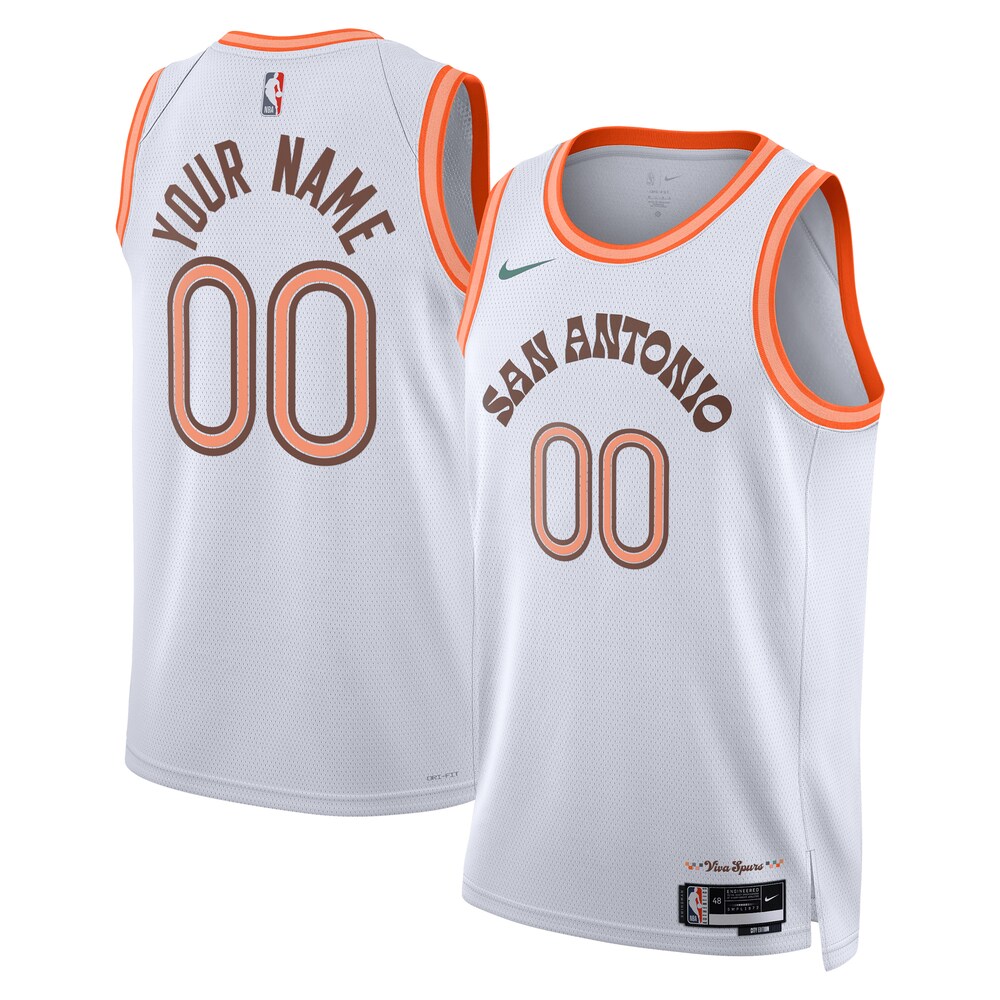  San Antonio Spurs Nike Unisex 2023/24 Custom Swingman Jersey - White - City Edition