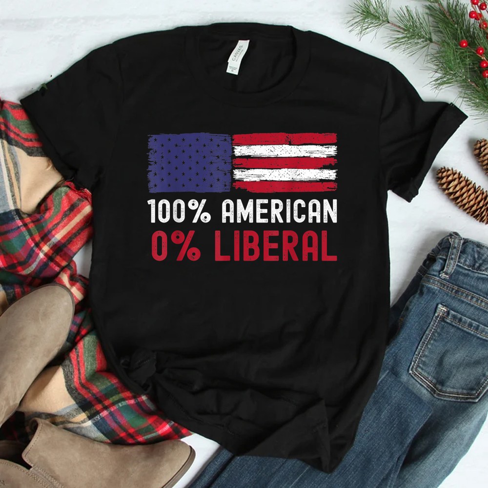 0 Liberal Anti-liberal Anti-biden Republican Trump Support T-Shirt