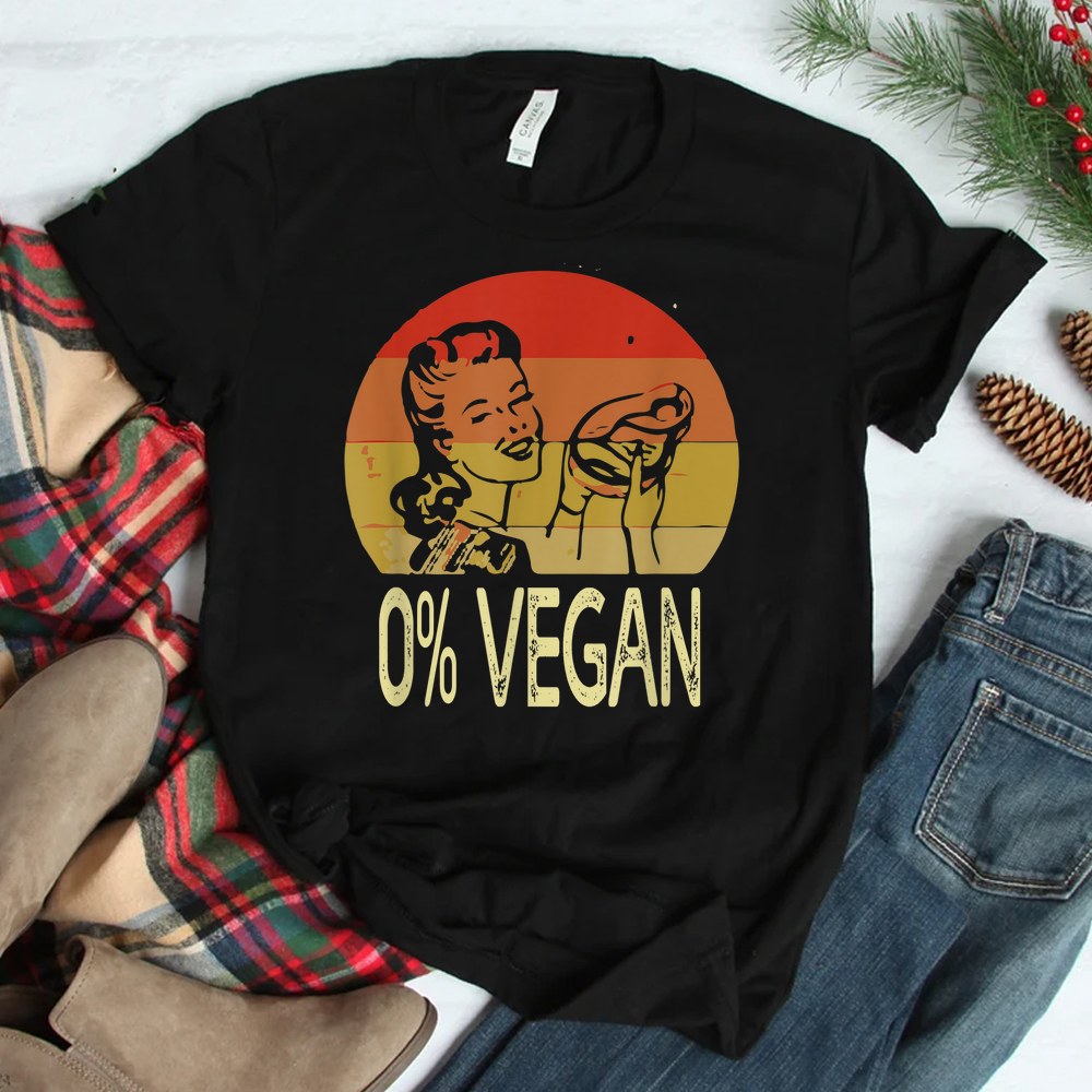0 Vegan Funny Meat Eater Bbq Grilling Smoking Carnivore T-Shirt