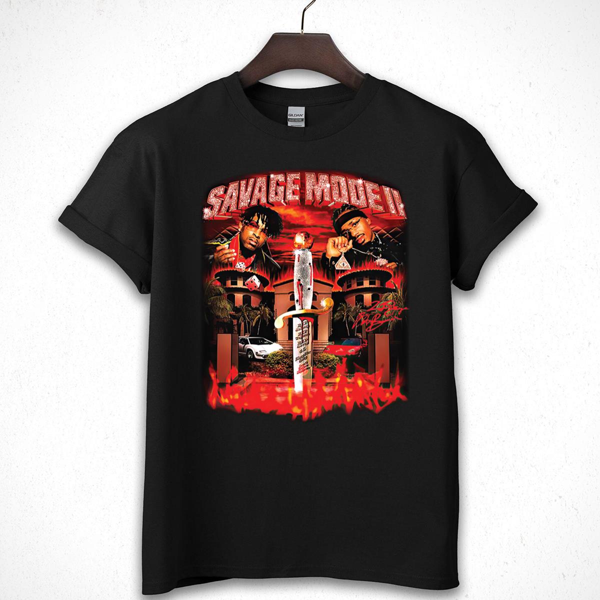 21 Savage and Metro Boomin Savage Mode II Limited Edition Vintage Retro Black Unisex T-Shirt