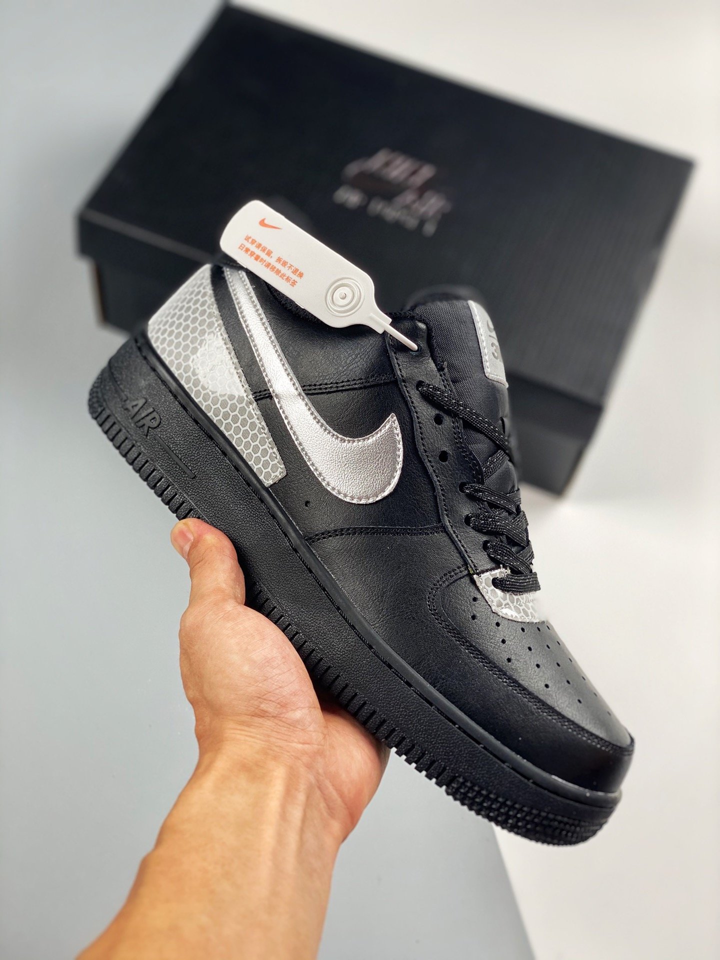 3M x Nike Air AF Force 1 Black Silver CT2299-001 Shoes