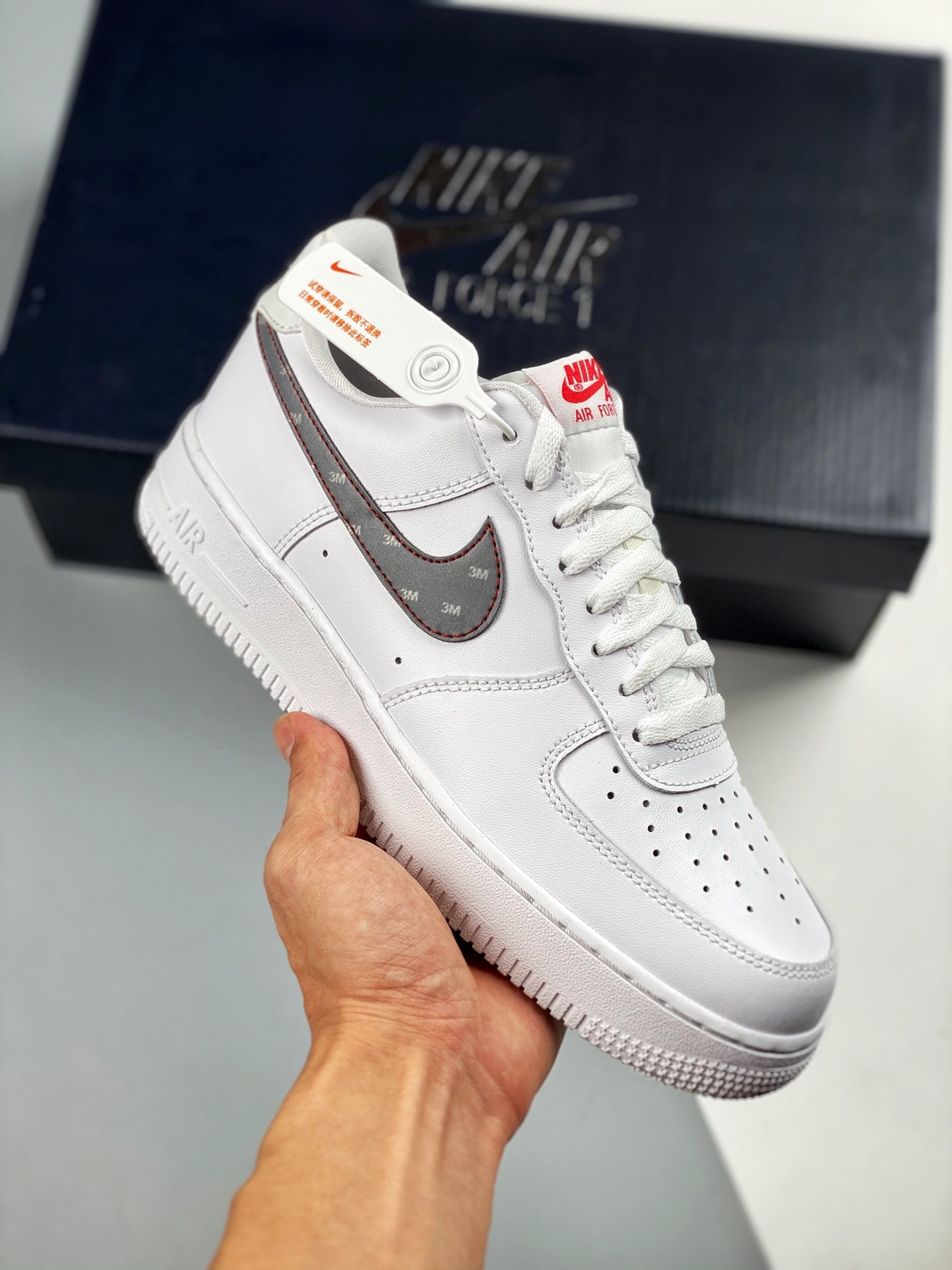 3M x Nike Air AF Force 1 White Reflective Logo CT2296-100 Shoes