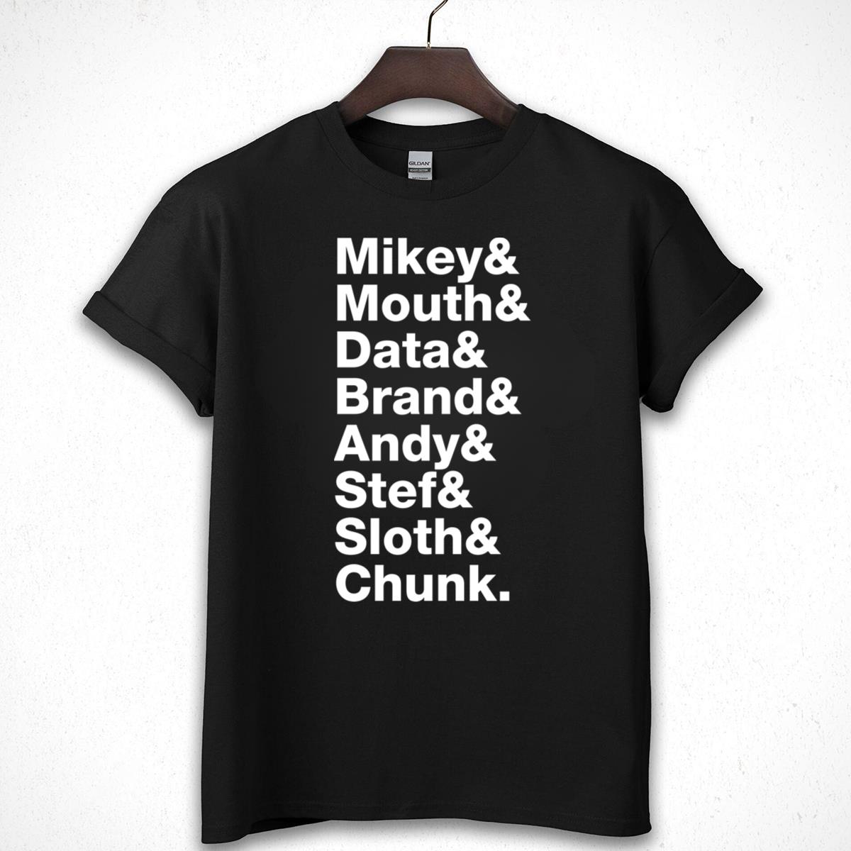 80s Movie Character Names Graphic Tee, Goonies Inspired T-Shirt