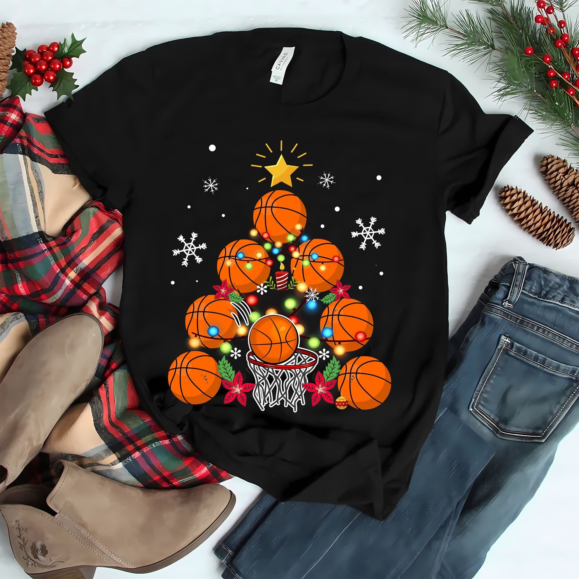 Basketball Christmas Tree Gifts t shirt, basketball christmas sweatshirt, basketball christmas shirt, basketball shirt, basketball hoodies
