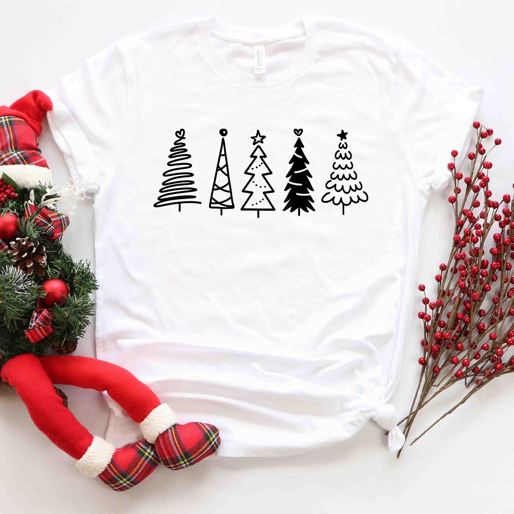 Christmas Tree Shirts, Plaid Christmas Tree Shirt, Christmas Tee, Cute Christmas Shirts, Holiday Shirt, Womens Winter Christmas Sweatshirt