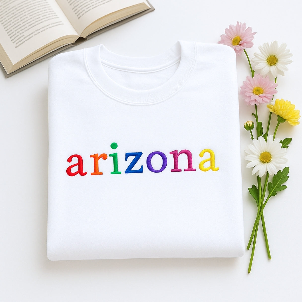 Custom Embroidered Arizona Sweatshirt - Rainbow Grand Canyon Pride Gift