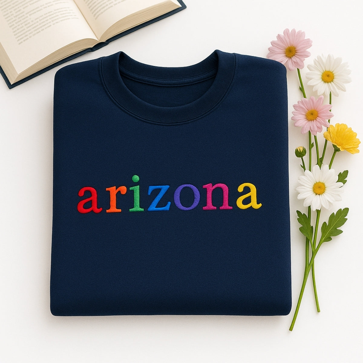 Custom Embroidered Arizona Sweatshirt - Rainbow Grand Canyon Pride Gift