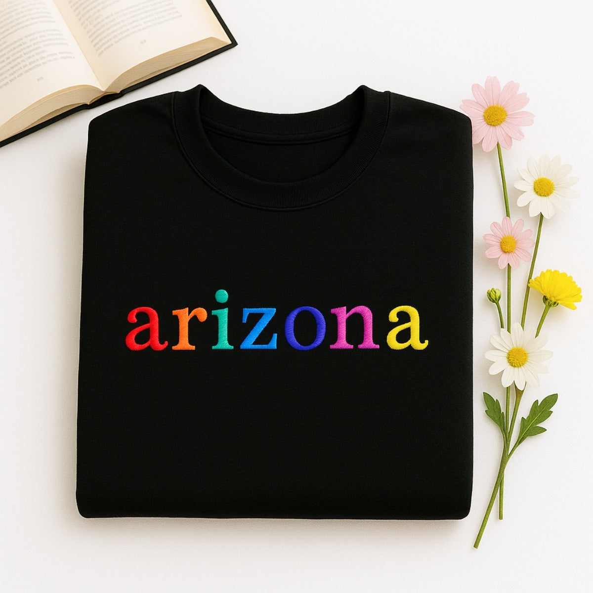 Custom Embroidered Arizona Sweatshirt - Rainbow Grand Canyon Pride Gift