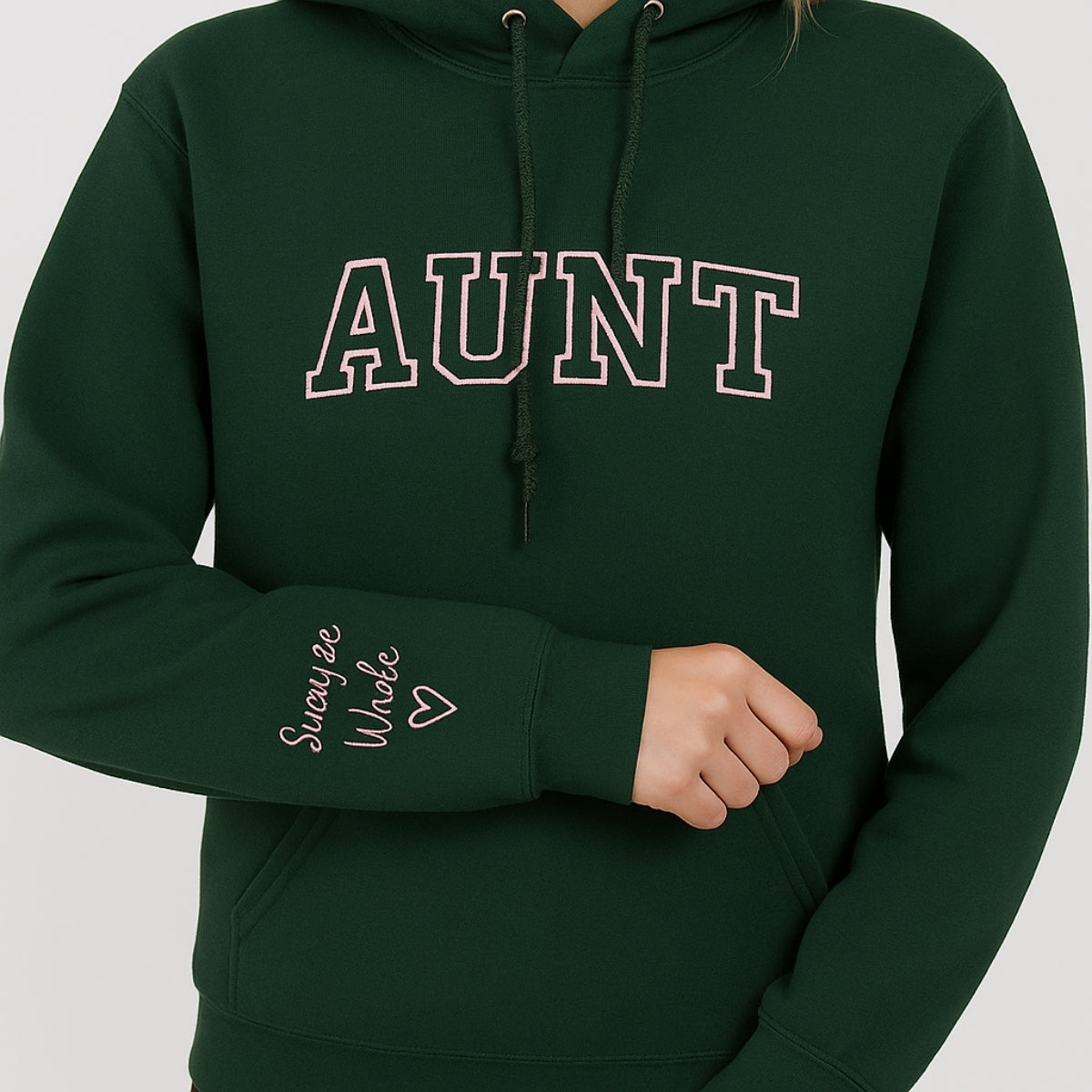 Custom Embroidered Auntie Sweatshirt - Varsity Style New Aunt Gift