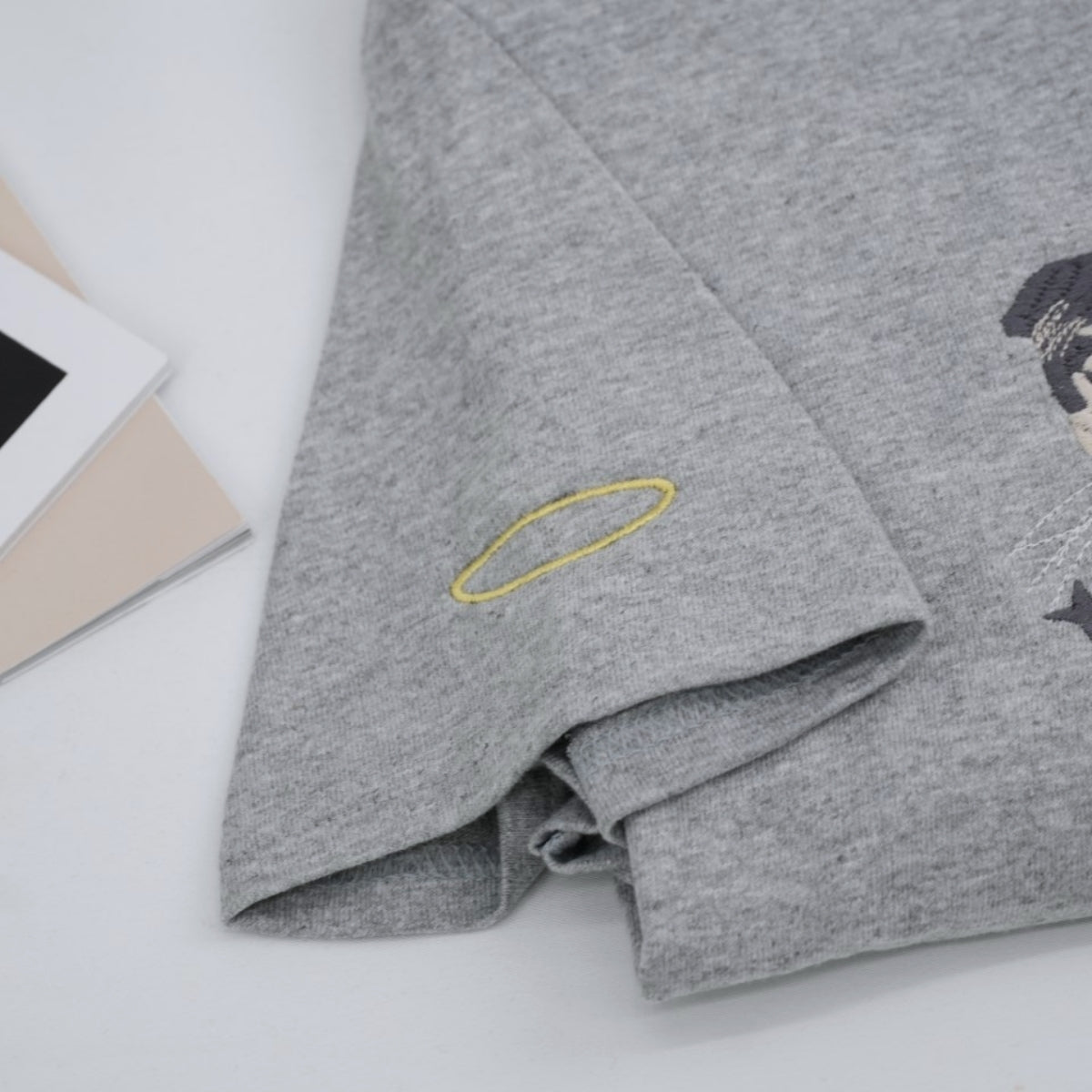 Embroidered Cat Face T-Shirt - Personalized Pet Memorial Gift for Cat Owners