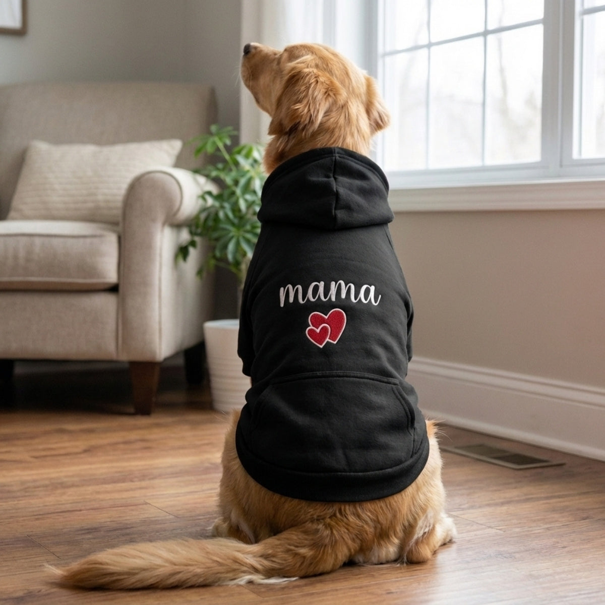 Custom Embroidered Pet Name Dog Hoodie - Personalized Puppy Apparel Gift