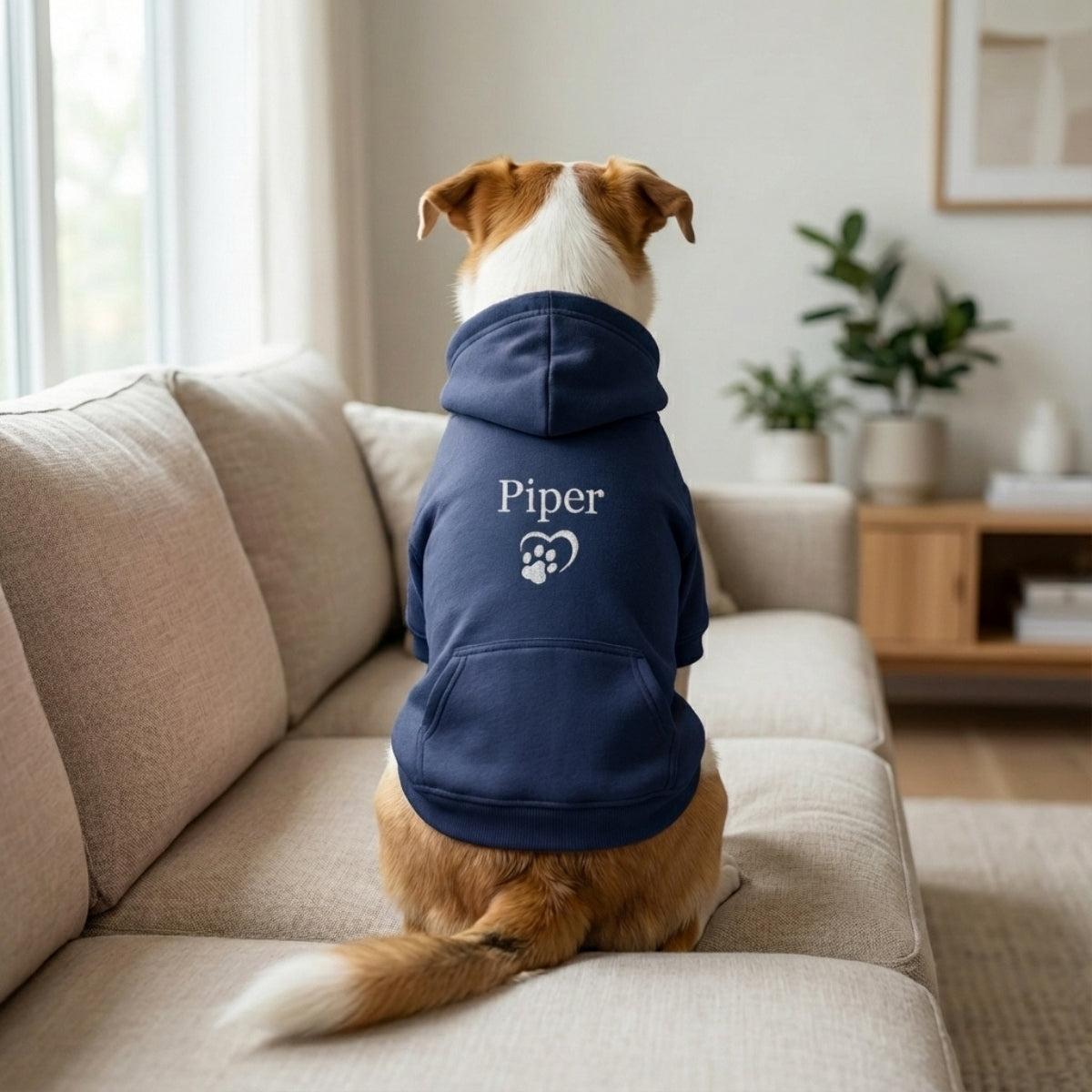 Custom Embroidered Pet Name Dog Hoodie - Personalized Puppy Apparel Gift