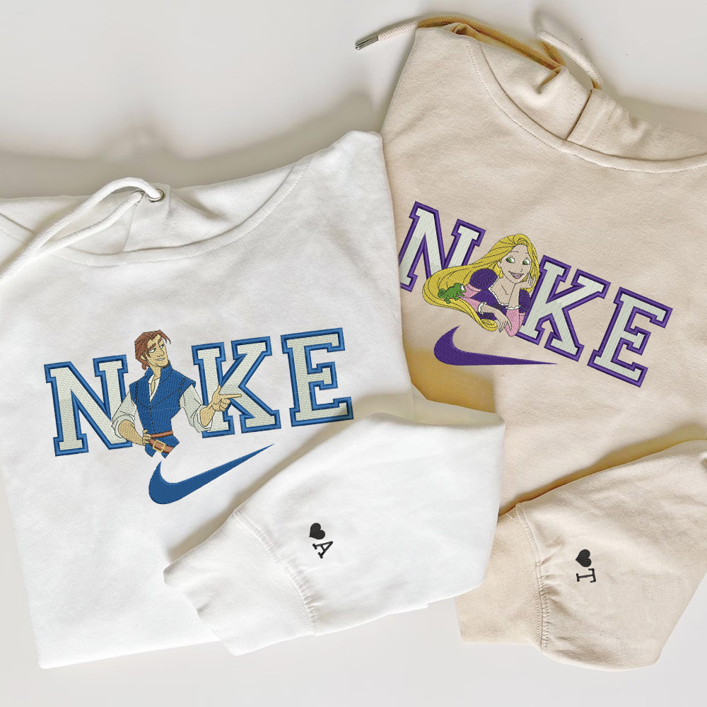 Custom Embroidered Rapunzel x Flynn Matching Hoodies Sweatshirts For Couples