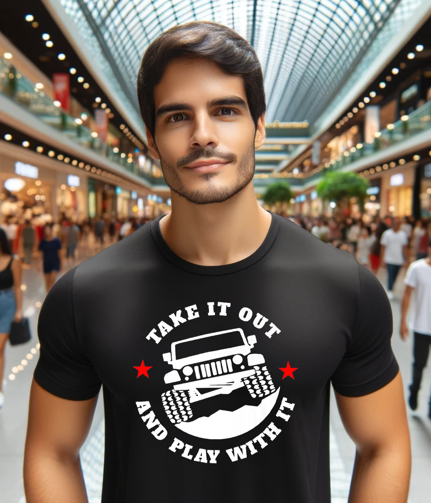 Take it out and play with it funny 4×4 Premium T-Shirt