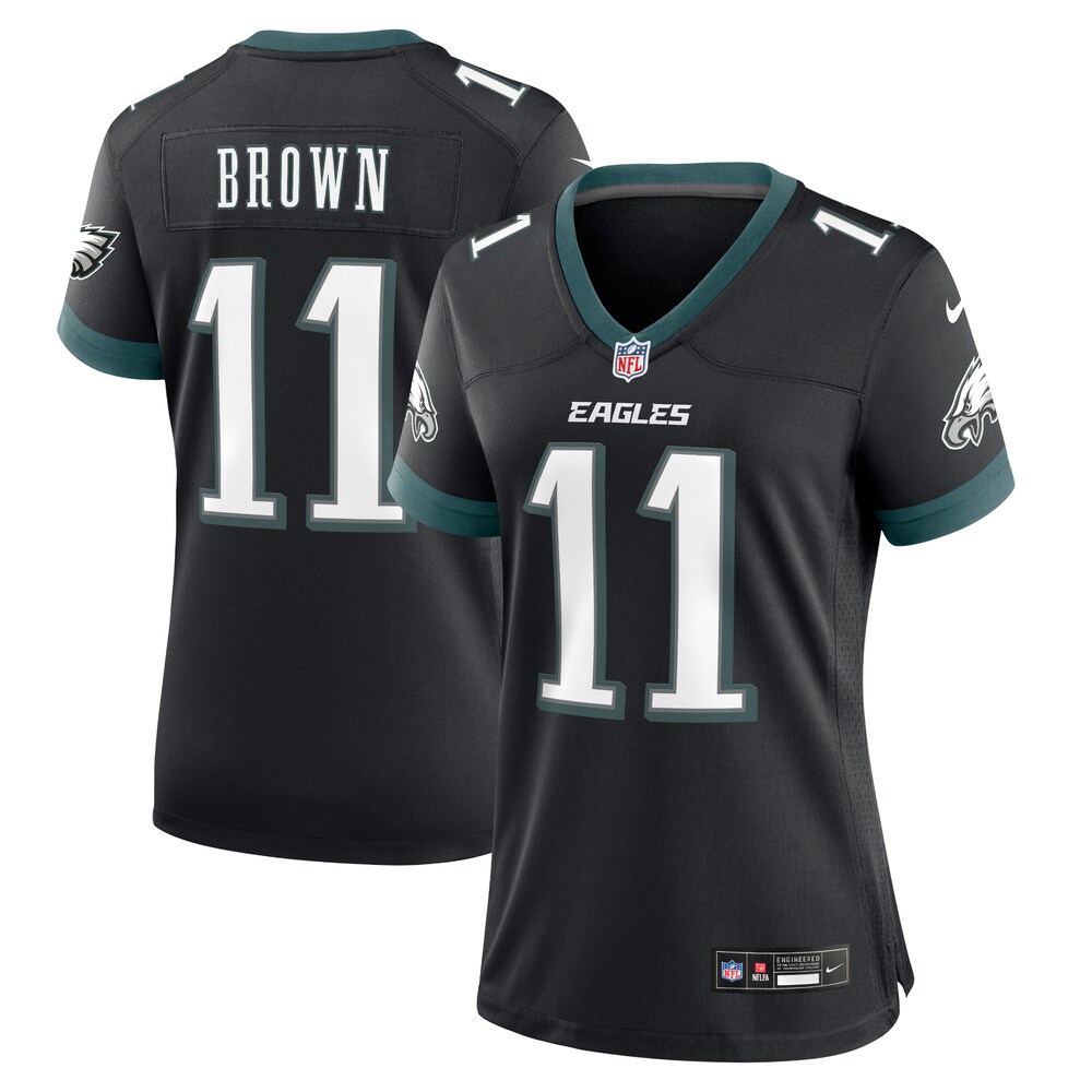 A.J. Brown Philadelphia Eagles Women's Alternate Game Jersey - Black