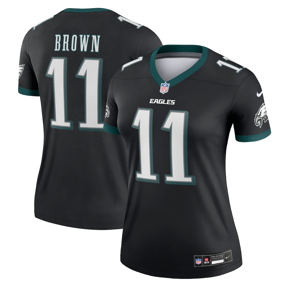 A.J. Brown Philadelphia Eagles Nike Women's Alternate Legend Player Performance Top - Black