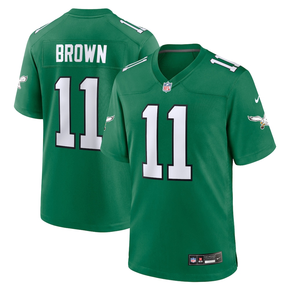 A.J. Brown Philadelphia Eagles Youth Game Jersey | Kelly Green