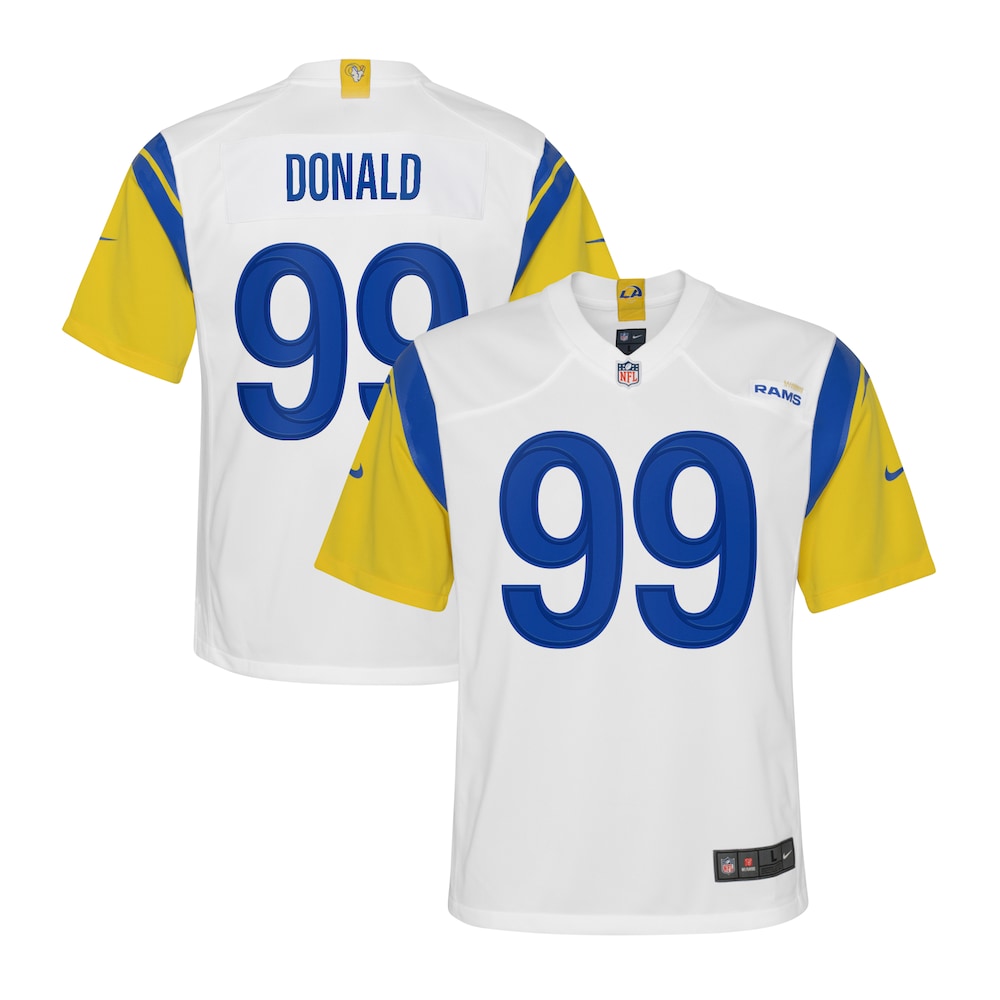 Aaron Donald Los Angeles Rams Youth Game Jersey - White