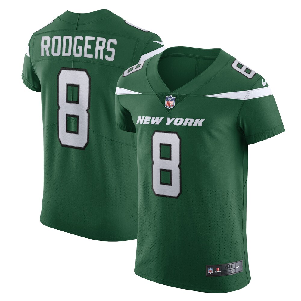 Aaron Rodgers New York Jets Nike Alternate Vapor F.U.S.E. Elite Jersey - Gotham Green