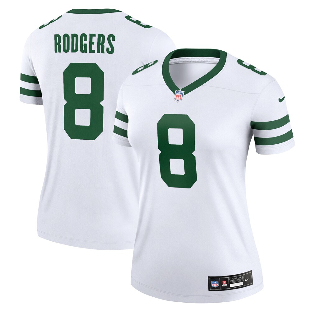 Aaron Rodgers New York Jets Nike Women's Alternate Legend Player Jersey - Spotlight White