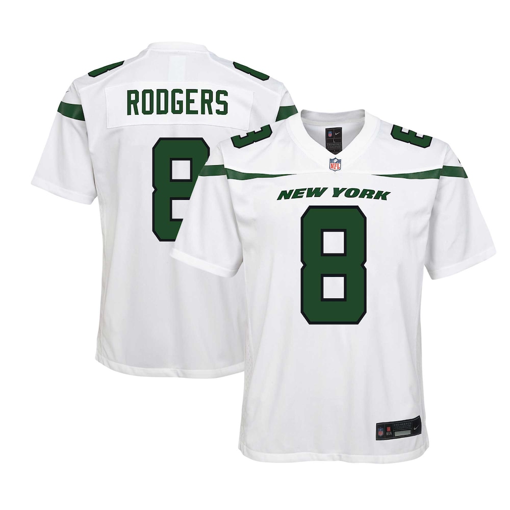 Aaron Rodgers New York Jets Youth Game Jersey | White