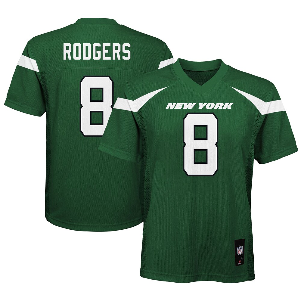 Aaron Rodgers New York Jets Youth Replica Player Jersey | Gotham Green