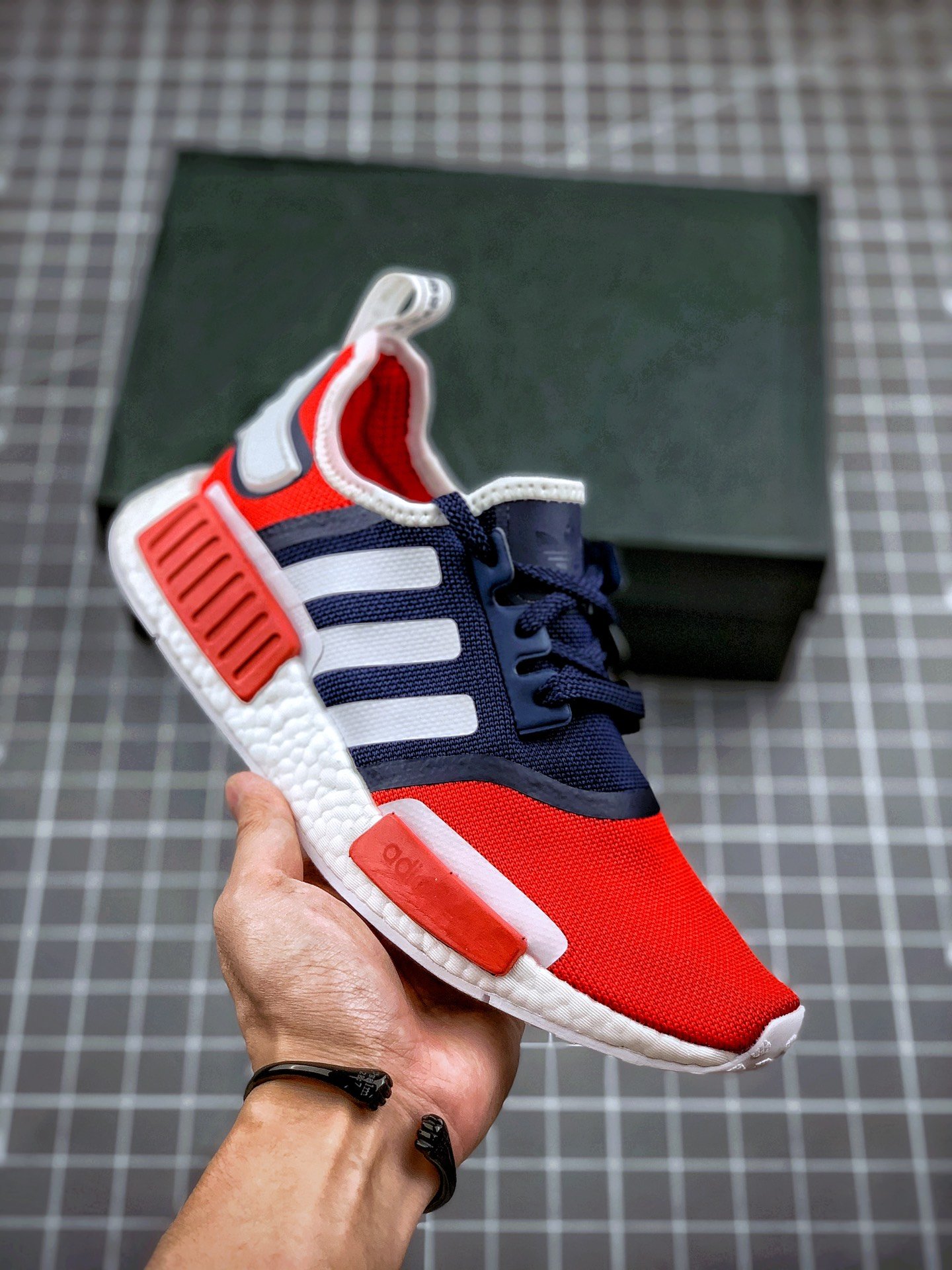 adidas NMD R1 Collegiate Navy/Scarlet-Cloud White Shoes
