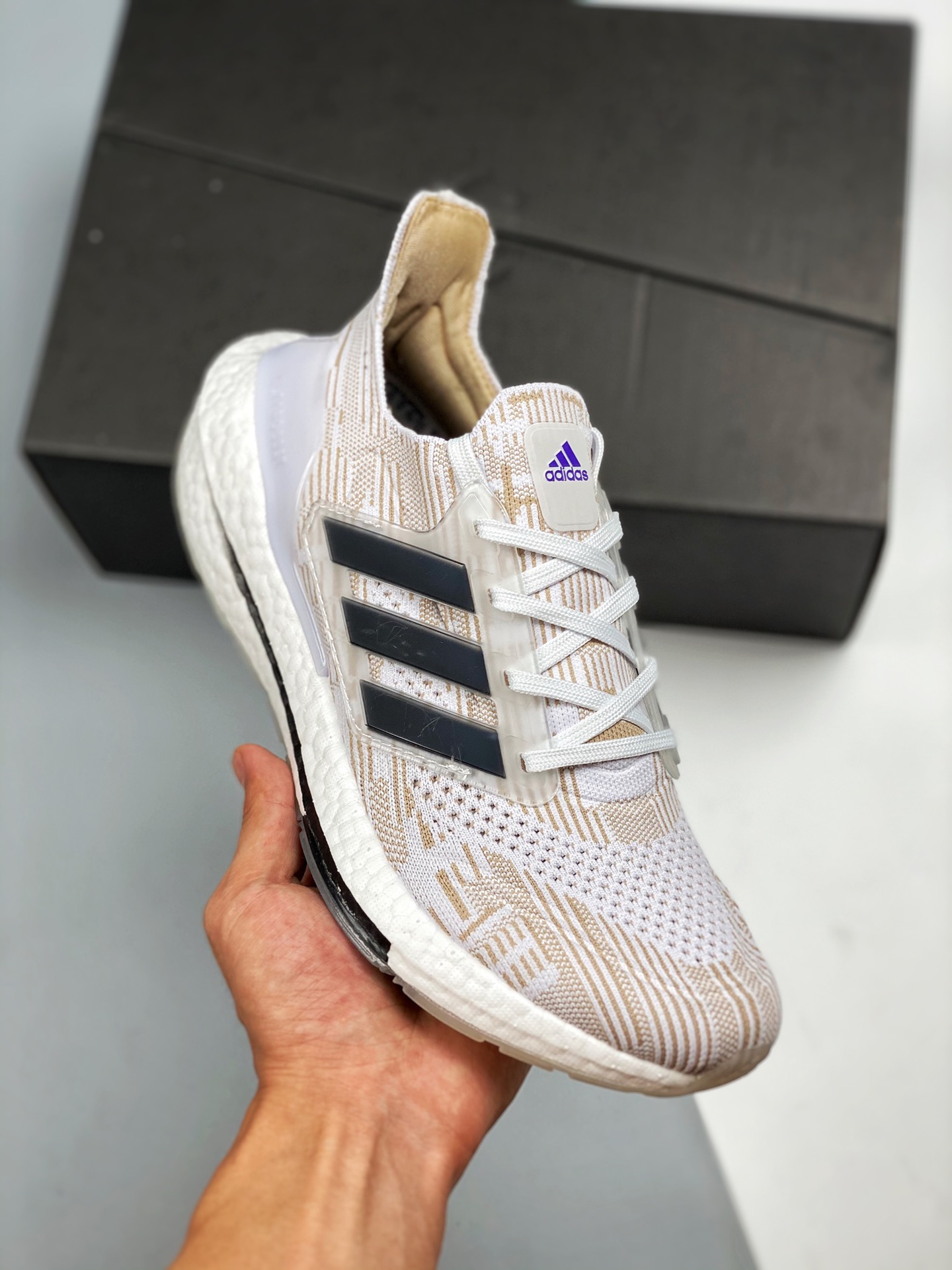 adidas Ultra Boost 2021 Primeblue Non Dyed/Black/Night Flash Shoes