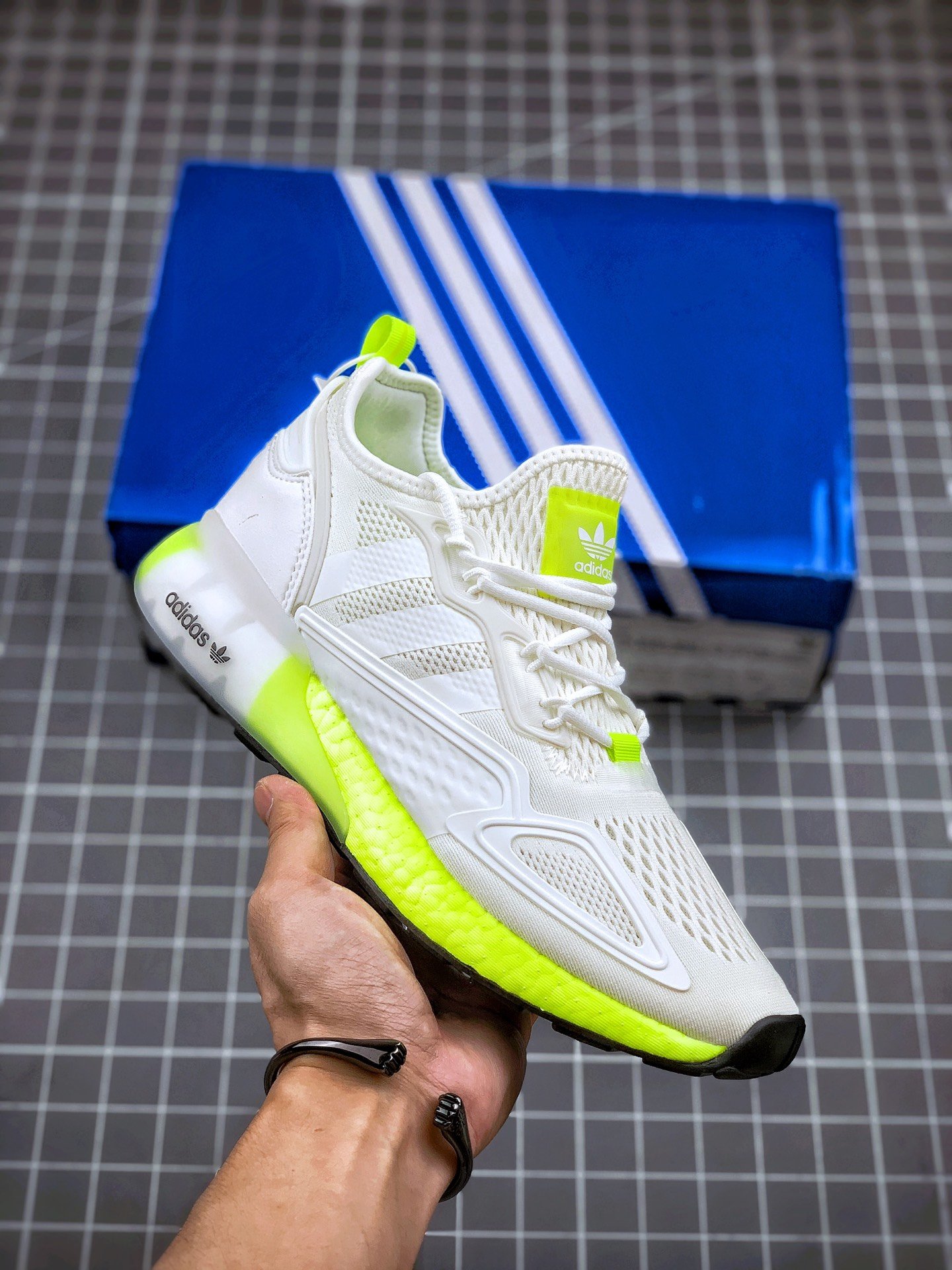 adidas ZX 2K Boost White Solar Yellow FW0480 Shoes