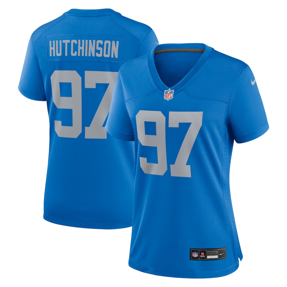 Aidan Hutchinson Detroit Lions Women's Alternate Game Jersey - Blue