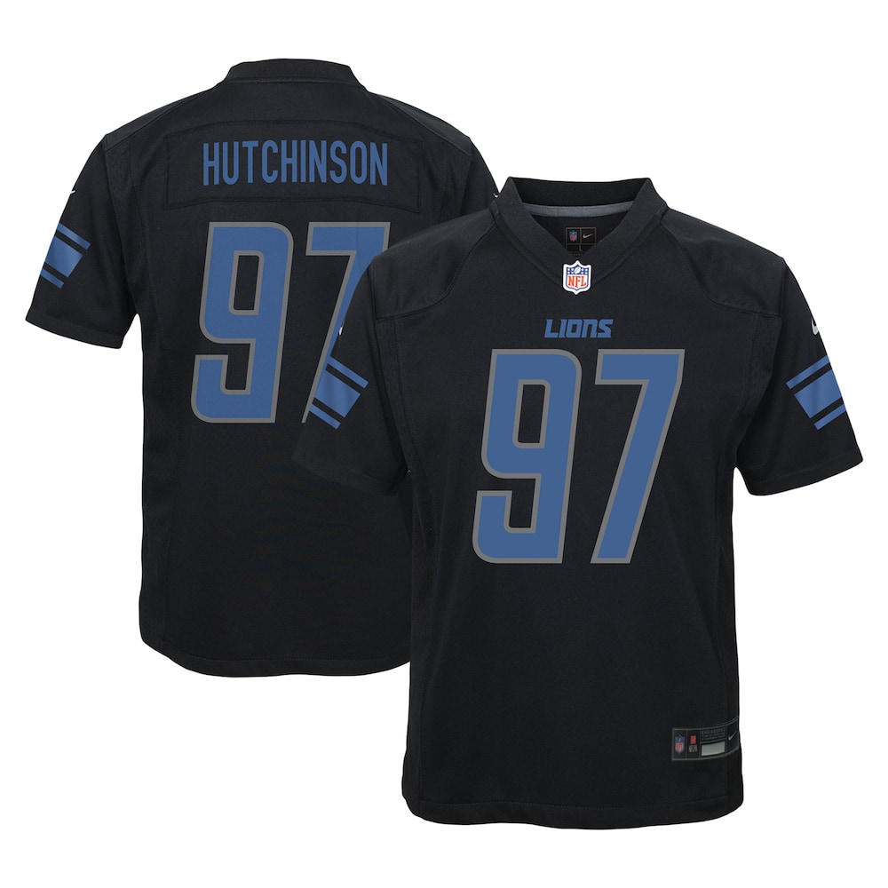 Aidan Hutchinson Detroit Lions Youth Game Jersey | Black