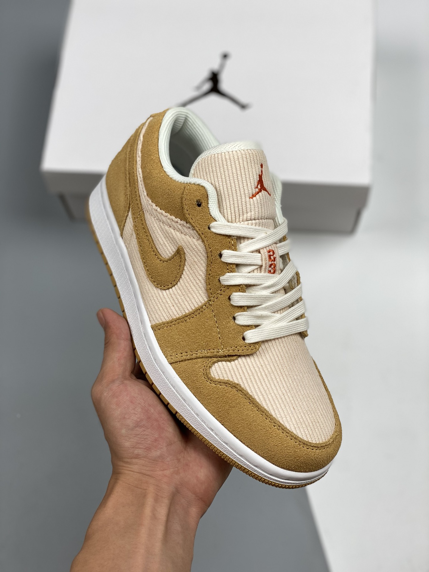Air JD Jordan 1 Low Corduroy and Suede DH7820-700 Shoes
