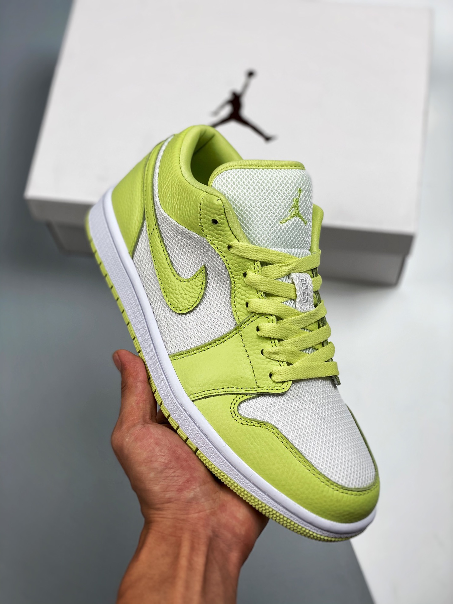 Air JD Jordan 1 Low Summit White/Limelight DH9619-103 Shoes