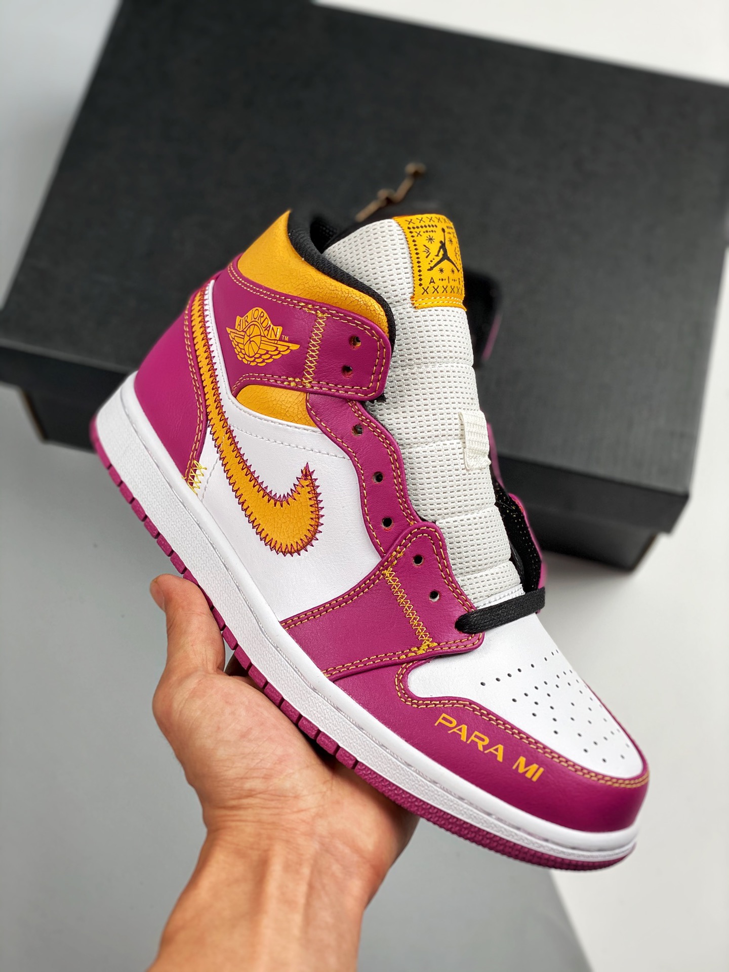 Air JD Jordan 1 Mid "Day of the Dead" DC0350-100 Shoes