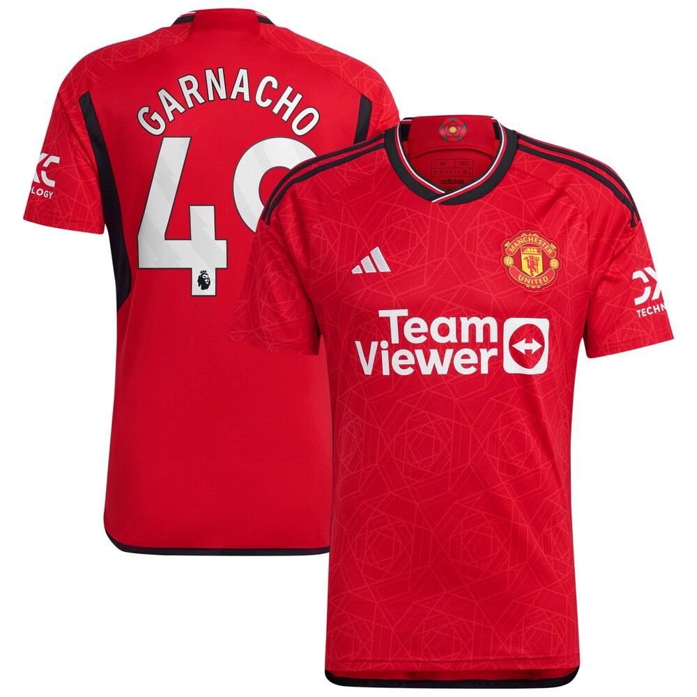 Alejandro Garnacho Manchester United 2023/24 Home Replica Player Jersey - Red