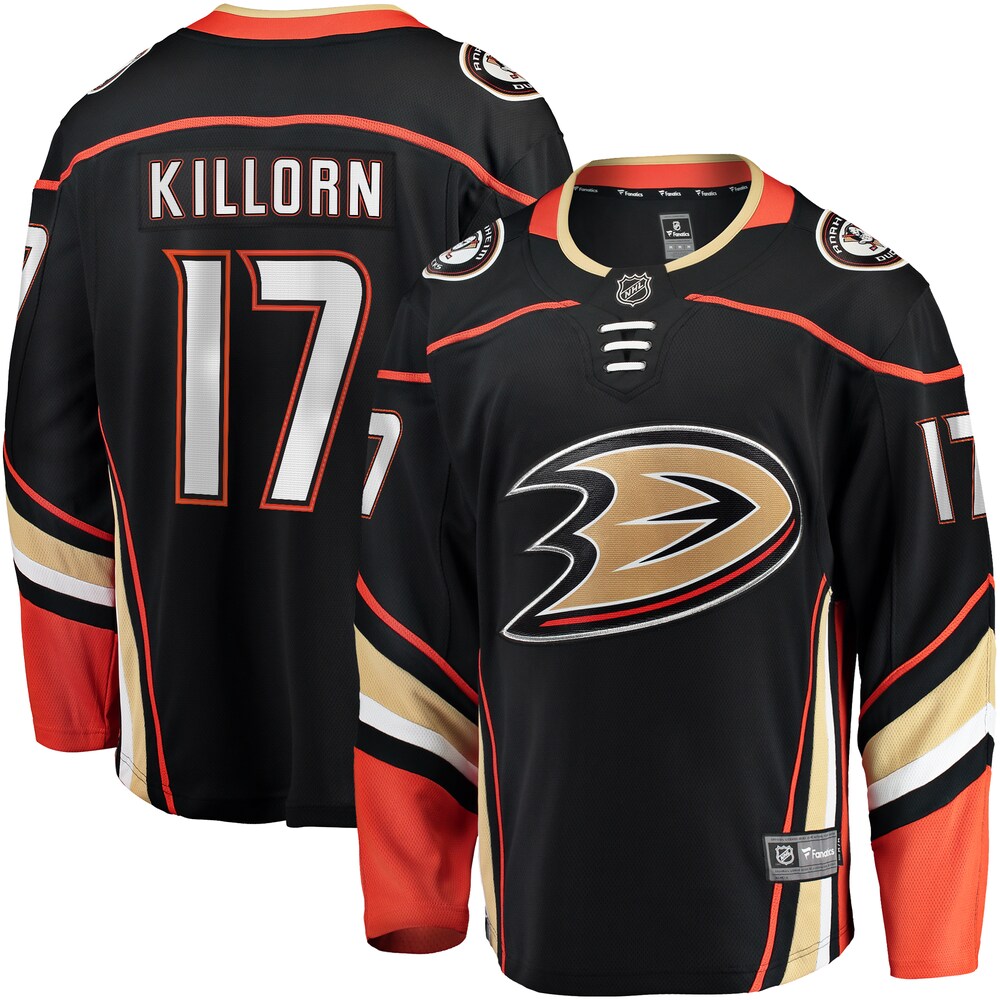 Alex Killorn Anaheim Ducks Fanatics Branded Home Breakaway Jersey - Black