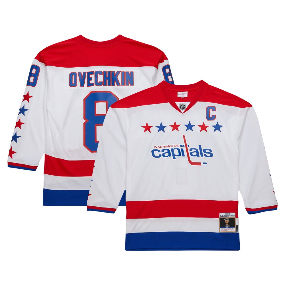 Alexander Ovechkin Washington Capitals Mitchell x Ness  2012/13 Alternate Captain Blue Line Player Jersey | White