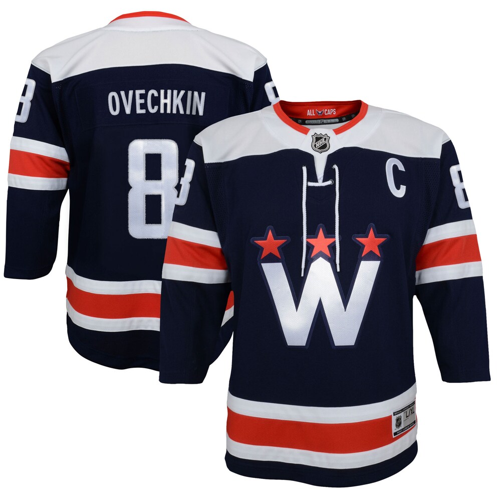 Alexander Ovechkin Washington Capitals Youth 2020/21 Alternate Premier Player Jersey | Navy