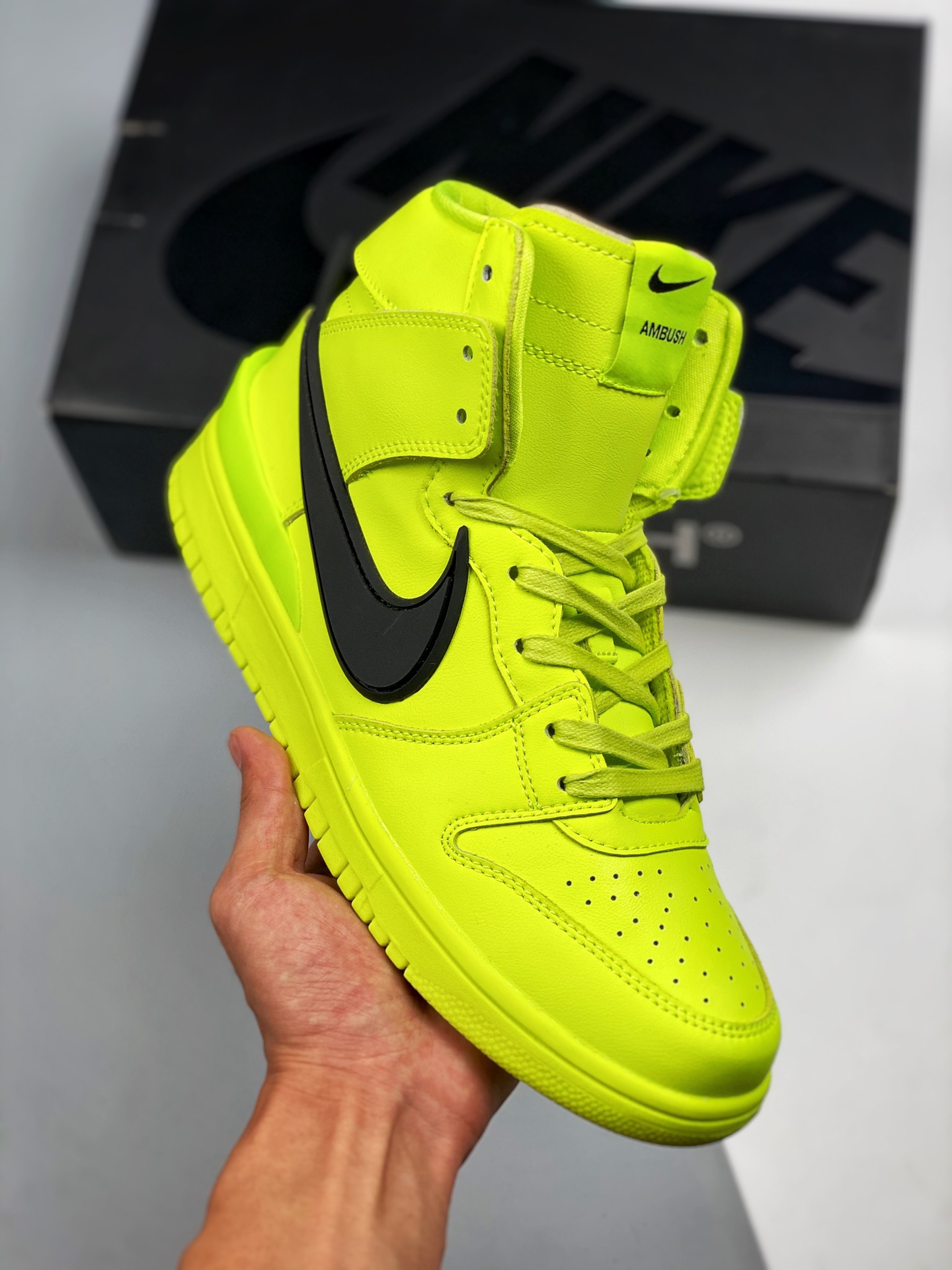 AMBUSH x Nike Dunk High "Atomic Green" CU7544-300 Shoes