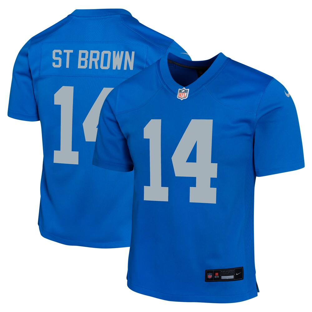 Amon-Ra St. Brown Detroit Lions Youth Alternate Game Jersey -  Blue