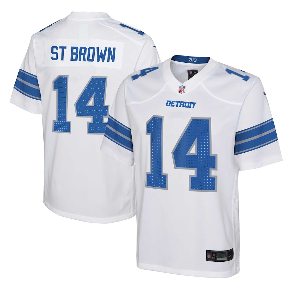 Amon-Ra St. Brown Detroit Lions Youth Player Game Jersey - White