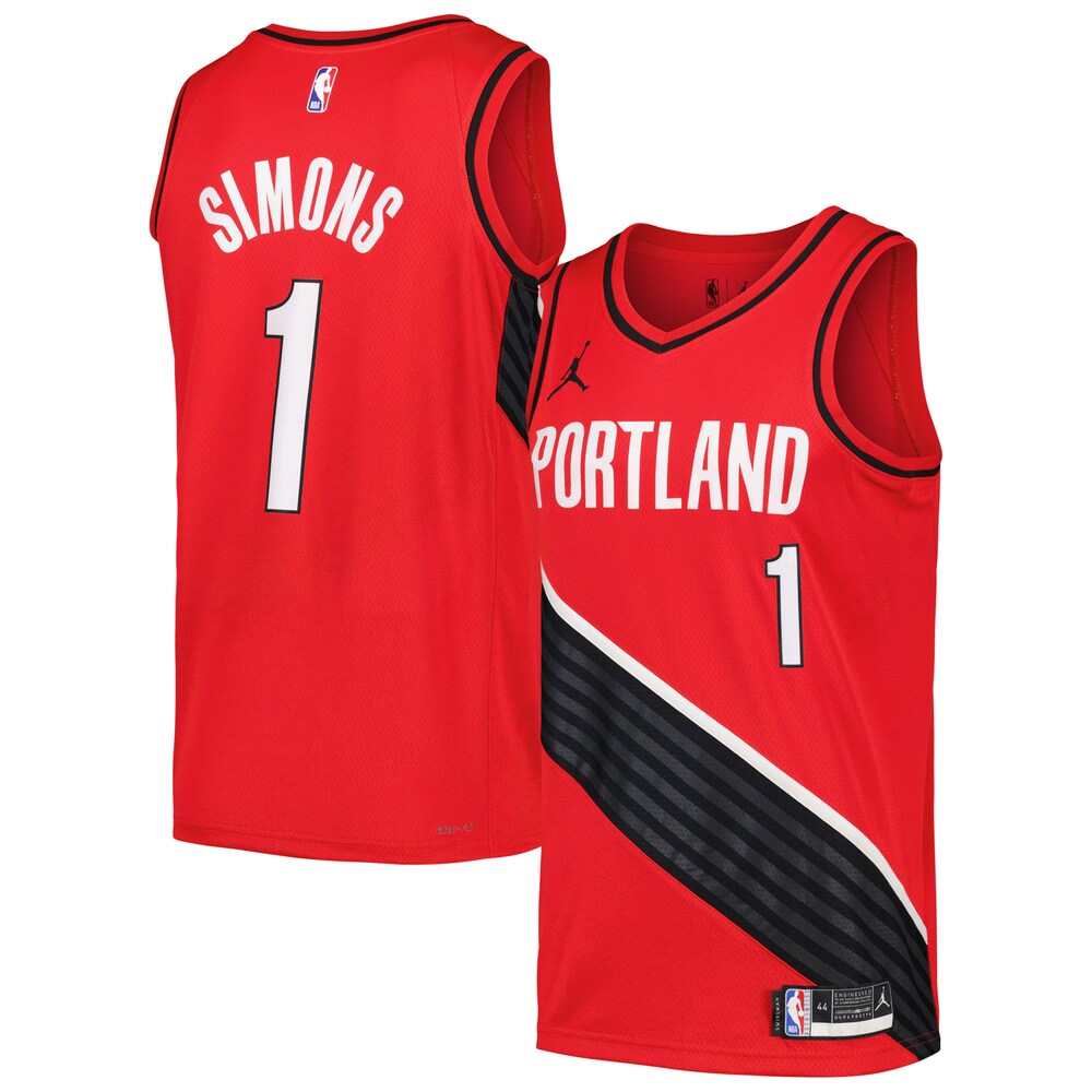 Anfernee Simons Portland Trail Blazers Jordan Brand Swingman Player Jersey - Statement Edition - Red